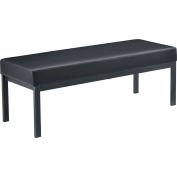 Interion® Synthetic Leather Reception Bench - Black