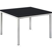 Interion® Wood End Table with Steel Frame - 24" x 24" - Black