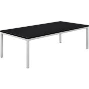 Interion® Wood Coffee Table with Steel Frame - 48" x 24" - Black