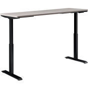 Interion&#174; Electric Height Adjustable Desk, 72&quot;W x 30&quot;D, Gray W/ Black Base