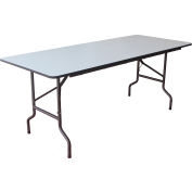 Interion® Folding Wood Table, 60"W x 30"L, Gray