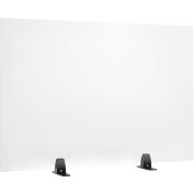 Interion® Freestanding Clear Desk Divider, 36"W x 24"H
