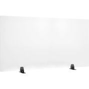 Interion® Freestanding Clear Desk Divider, 48"W x 24"H