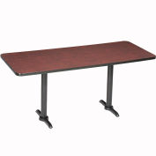 Interion® Counter Height Breakroom Table, 72"Lx36"Wx36"H, Mahogany