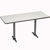 Interion® Bar Height Breakroom Table, 72"Lx36"Wx42"H, Gray