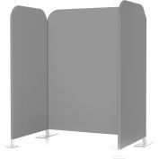 Global Industrial&#153; Vaccine & Wellness Booth, Stretched Fabric, Gray