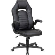 Interion® Antimicrobial Racing Chair, Black