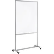 Global Industrial™ Clear Mobile Divider, Acrylic, 43"W x 75"H 