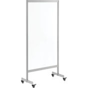 Global Industrial™ Clear Mobile Divider, Acrylic, 30"W x 60"H 