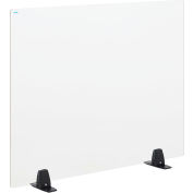Interion® Freestanding Clear Desk Divider, 30"W x 24"H