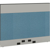 Interion® Modular Partition Base Panel with Baseline Raceway Power, 48"W x 38"H, Blue