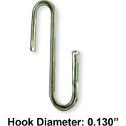 Global Approved 700024, Curve Hook For Gridwall, 0.5"W x 2.25"L, Metal