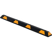 Global Industrial™ Rubber Parking Stop/Curb Block, 72"L, Black w/ Yellow Stripes