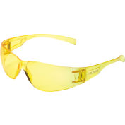 Global Industrial™ Frameless Safety Glasses, Scratch Resistant, Amber Lens - Pkg Qty 12