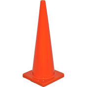 Global Industrial™ 36" Traffic Cone, Non-Reflective, Solid Orange Base, 10 lbs