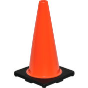 Global Industrial™ 18" Traffic Cone, Non-Reflective, Black Base, 3 lbs