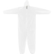 Global Industrial™ Disposable Microporous Coverall Elastic Hood White 3XL 25/Case