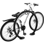 Global Industrial™ Circle Bike Rack, 2 Bike Capacity, Flange Mount, Black