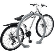 Global Industrial™ Circle Bike Rack, 2 Bike Capacity, Flange Mount, Gray
