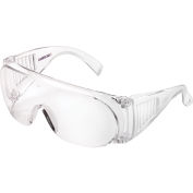 Global Industrial OTG Visitor Safety Glasses, Clear Lens/Frame - Pkg Qty 10