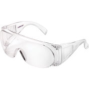 Global Industrial™ OTG Visitor Safety Glasses, Clear Lens/Frame - Pkg Qty 10
