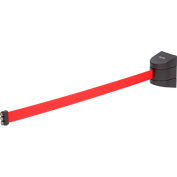Global Industrial™ Magnetic Retractable Belt Barrier, Black Case W/15' Red Belt