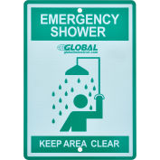 Global Industrial™ Emergency Shower Sign, Replacement
