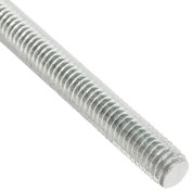 Global Industrial 1/4-20 x 6 feet, Threaded Rod - Zinc Plated Carbon Steel - Pkg Qty 6