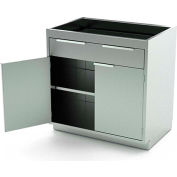 AERO Stainless Steel Base Cabinet BC-1600, 2 Hinged Doors, 1 Shelf, 1 Drawer, 30"W x 21"D x 36"H
