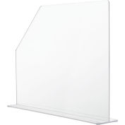 Global Industrial Large Splash Guard, 4-1/2"W x 23-1/2"D x 18"H, Clear