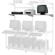 Global Industrial™ Additional 72"W x 18"D Shelf for LAN Workstation, 1/Pack
