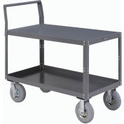 Global Industrial™ Service Cart w/2 Shelves, 1200 lb. Capacity, 36"L x 24"W x 31"H, Gray