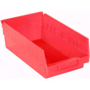 Akro-Mils Plastic Nesting Storage Shelf Bin 30150 - 8-3/8"W x 11-5/8"D x 4"H Red - Pkg Qty 12
