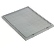 Global Industrial Lid LID191 for Stack and Nest Storage Container SNT190, SNT195, Gray - Pkg Qty 6