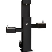 Global Industrial™ Outdoor Bi-Level Drinking Fountain with Bottle Filler & Pet Station, Black