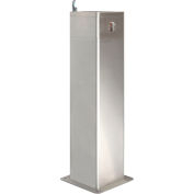 Global Industrial Outdoor Pedestal Drinking Fountain, Stainless Steel