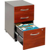 Bush Furniture Three Drawer File Cabinet (Unassembled) - Hansen Cherry - Series C