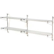 Nexel® Chrome Wall Mount Wire Shelving 30"W x 14"D x 34"H 2 - Shelf Add-On