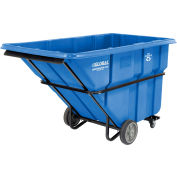 Global Industrial™ Extra HD Plastic Recycling Tilt Truck, 1-1/2 Cu. Yd. Cap, 2000 Lbs. Cap,Blue