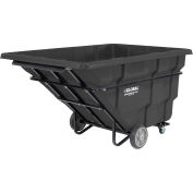 Global Industrial Extra Heavy Duty Plastic Tilt Truck, 2.5 Cu. Yd. Cap, 2750 Lbs. Cap, Black