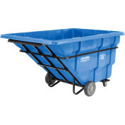 Global Industrial Extra HD Plastic Recycling Tilt Truck, 2-1/2 Cu. Yd. Cap, 2750 Lbs. Cap,Blue