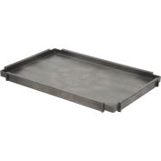 Global Industrial Deep Tray Shelf for Utility Cart, 44"L x 25-1/2"W x 2-3/4"H, Gray