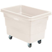Global Industrial™ Plastic Bulk Box Truck, 6 Bushel, direct mount base White