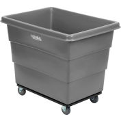 Global Industrial™ Plastic Bulk Box Truck, 12 Bushel, Steel Chassis Base Gray