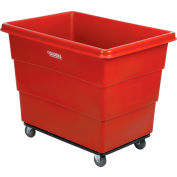 Global Industrial™ Plastic Bulk Box Truck, 16 Bushel, Steel Chassis Base Red