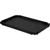 Global Industrial 2-1/2" Deep Tray Shelf For Plastic Utility Cart, Black