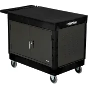 Rubbermaid 4091bla utility cart 3 shelf black plastic