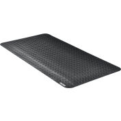Global Industrial Diamond Plate Ergonomic Mat 15/16" Thick 2' x 4' Black