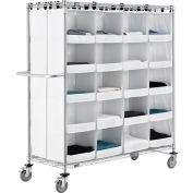Nexel&#174; Stock Picking Truck, Back To Back, 40 Cells, 60&quot;L x 24&quot;W x 69&quot;H, White