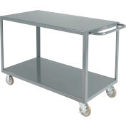 Global Industrial™ Steel Utility Cart w/2 Shelves, 1200 lb. Capacity, 48"L x 24"W x 35"H